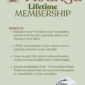 Lifetime Membership Benefits