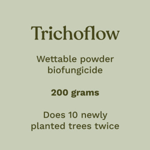 Trichoflow Wettable powder biofungicide. 200 grams. Does 10 newly planted trees twice.
