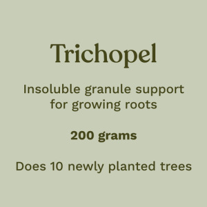 Trichopel. Insoluble granule support for growing roots. 200 grams. Does 10 newly planted trees. Biofungicide.